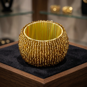 Rond de serviette en or perlé de luxe fait à la main Design élégant support Durable parfait pour les mariages fêtes décor de Table de fête - Product Image 1