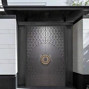 Puerta Principal <span class=keywords><strong>de</strong></span> Estilo Moderno y Opulento para Mansión o Casa <span class=keywords><strong>de</strong></span> Campo Luvindow, Puerta Acristalada con Luz Lateral, Puertas Giratorias - Product Image 3