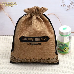 Khuyến Mãi Phổ Biến Biểu Tượng Tùy Chỉnh In Kích Thước Lớn Đay Dây Kéo Túi Cho Giày Vải Quà Tặng Thiết Kế Đặc Biệt Đay Pouch - Product Image 2