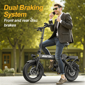 Vélo Trottinette Électrique Pliable 48V 10Ah pour Adulte Urbain avec Porte-Bagages Arrière, Batterie au Lithium 10Ah, Moteur Brushless Intégré au Moyeu, Batterie au Porte-Bagages Arrière - Product Image 6