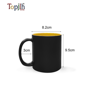 แก้วเซรามิกเปลี่ยนสีด้วยความร้อน ขนาด 11 ออนซ์ สีด้านใน ราคาโรงงาน Topjlh เป็นมิตรกับสิ่งแวดล้อม รับสกรีนโลโก้ สำหรับกาแฟในสำนักงาน ใช้ได้ทุกวัน จำหน่ายจำนวนมาก - Product Image 3