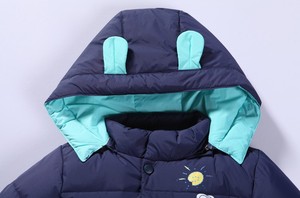 Fabricant chinois de vêtements d'hiver pour enfants, ensemble veste et pantalon en duvet unisexe pour bébé en tissu de coton - Product Image 3