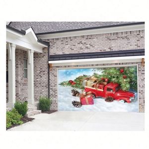 Bannière de Noël rectangulaire personnalisée en polyester pour porte de garage, décoration murale extérieure pour porche - Product Image 4