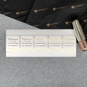 Adesivo Personalizzato di Lusso con Logo in Lamina d'Oro, Etichetta Autoadesiva in <span class=keywords><strong>PVC</strong></span> Bianco Impermeabile e Resistente per Imballaggio - Product Image 5