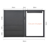 Carpeta de cuero pu con logotipo personalizado A4, portafolio de negocios, soporte de papel para documentos de hotel, soporte de libro de reserva, gran oferta