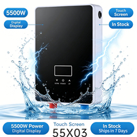Chauffe-eau électrique instantané compact 5500W, commande tactile numérique, chauffe-eau sans réservoir pour la maison, prêt à être expédié en 7 jours