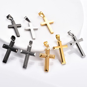 Collar con Colgante de Cruz de Acero Inoxidable Vintage para Hombre y Mujer, Amuleto Religioso de Cristo, Cadena de Oración, Joyería Metálica Cristiana - Product Image 4