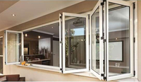 Double passage en aluminium de cuisine de verre trempé moderne par l'ouverture horizontale de taille standard de fenêtre pour des villas
