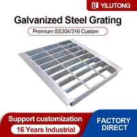 Grille en acier galvanisé antirouille du fabricant chinois pour système de drainage extérieur, couverture de passerelle et plateforme d'évacuation des eaux usées