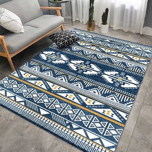 Tapis géométrique de style marocain Wan Xinlong, rectangulaire, antidérapant, lavable à l'eau, pour salon, chambre à coucher - Product Image 2