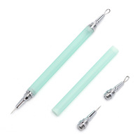 Outil d'extraction d'acné 2-en-1 pour le visage et le nez Dissolvant de points noirs détachable double face en acier inoxydable durable