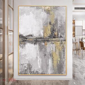 Toile abstraite dorée abstraite de style nordique moderne, tableau décoratif d'art mural en <span class=keywords><strong>marbre</strong></span> blanc <span class=keywords><strong>pour</strong></span> le salon, vase mural vertical - Product Image 2