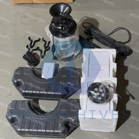 Máquina de acuicultura LED con Control remoto, aireador de fuente de estanque de peces con cuerpo de acero inoxidable 304 para suministro de oxígeno de acuicultura