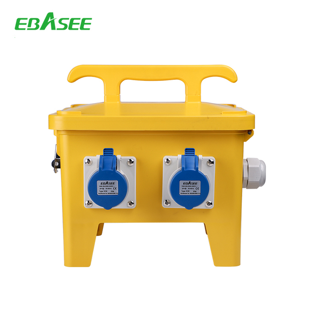 EBASEE Waterproof 3 Phase Portable Combined  Industrial Box Industrial Plug Socket with Box Power Electrical Distribution Box