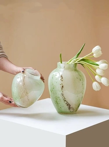 Ensemble <span class=keywords><strong>de</strong></span> vases <span class=keywords><strong>en</strong></span> <span class=keywords><strong>verre</strong></span> vert et rose <span class=keywords><strong>de</strong></span> style nordique RYLAVA, soufflés à la main, pour arrangement floral artistique, pot pour la maison, centre <span class=keywords><strong>de</strong></span> table <span class=keywords><strong>de</strong></span> mariage, décoration - Product Image 2