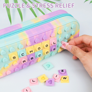 Tùy Chỉnh Tự Làm Bút Chì Hộp Pouch Trường Nguồn Cung Cấp Dễ Thương Bút Chì Túi Trường Silicone Bút Chì Trường Hợp Cho Cô Gái Chàng Trai Trẻ Em Trẻ Em - Product Image 2