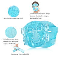Masque facial en gel de glace pour soins de la peau, thérapie chaude et froide, anti-rides, soulagement de la fatigue, raffermissement de la peau, pack de perles de glace, massage rafraîchissant