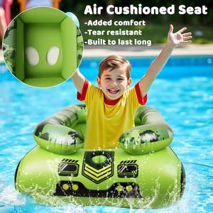 Bouées de piscine gonflables pour enfants, jouets aquatiques pour tout-petits avec canon à eau, radeaux de natation pour fête au lac et à la plage - Product Image 6