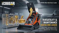   Mini Skid Steer Loader Mesin Diesel dengan Bucket 4 in 1 untuk Konstruksi Pertanian Bersertifikasi Euro5 EPA CE