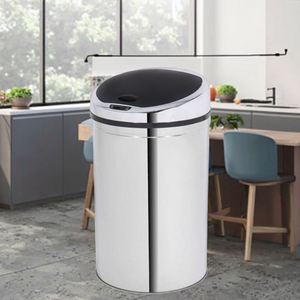 Poubelle intelligente automatique en acier inoxydable de 40 litres de qualité supérieure avec capteur et couvercle pour cuisine ou bureau - Product Image 1