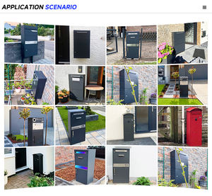 Boîte aux lettres extérieure, boîte à colis, boîte aux lettres de maison, boîte aux lettres extra-large, étanche, sécurisée, autoportante, en acier galvanisé - Product Image 5