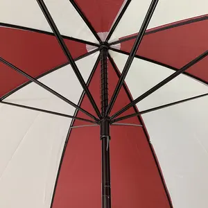 High Quality Custom Promotional Fiberglass Straight Golf Umbrella With Logo Print