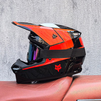 Casque de vélo de montagne tout-terrain avec lunettes amovibles et coque en ABS