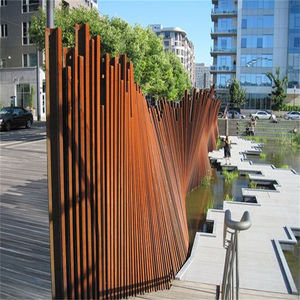 Poteaux de clôture en métal de 12 pieds, poteaux de clôture de jardin en acier corten à vendre, réglables - Product Image 4