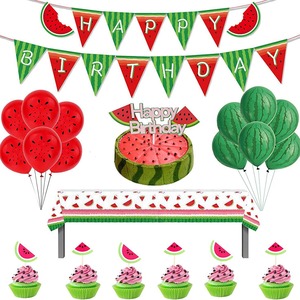 Yunik Watermelon Theme <b>Tablecloth</b> 130x220cm <b>Rectangle</b> Disposable Plastic Party Decoration - Product Image 4