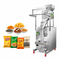 Máquina Multifunción para Envasar Granulados en Bolsas con Sellado Trasero para Patatas Fritas, Cacahuetes, Nueces, Semillas de Girasol y Snacks
