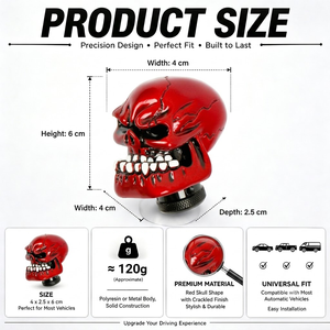 OEM Fabrik Großhandel <span class=keywords><strong>XGS</strong></span> 2025 Dual Auto-Schaltknauf Universal Big Tooth Ghost Skull Manueller Schalthebel und Automatik-Schaltknauf - Product Image 6
