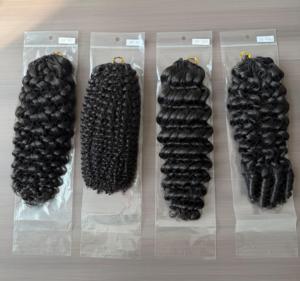 Cheveux vierges bruts vietnamiens 100% naturels 100g pour tressage au crochet effet plume, extensions de cheveux humains super <span class=keywords><strong>double</strong></span> drawn - Product Image 2