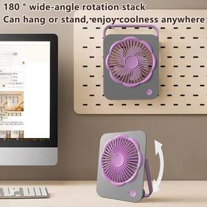 Portable Ultra-Thin 180 Tilt Folding Personal Fan USB Rechargeable Quiet Handheld <b>Desk</b> Fan for Office Household Modern Safe - Product Image 5