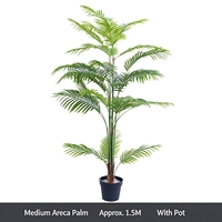 Palmier canne doré décoratif de 1,80 m, plantes tropicales pour la maison, le bureau, l'hôtel, ornement paysager intérieur, service personnalisé