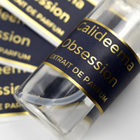 Étiquette autocollante personnalisée pour cosmétiques, huiles essentielles et parfums, en feuille d'or, luxe, imperméable, avec estampage à chaud