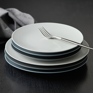 High Quality <b>Ceramic</b> Stoneware Flat <b>Plates</b> for Western Restaurant Steak Tableware-Eco-Friendly Microwave Safe Factory Sale - Product Image 2