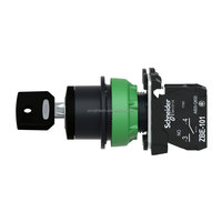 Interruptor de Llave/Sellosa Schneider XB5FG de Plástico Empotrado, Diámetro 30mm, 1/2NO XB5FG03/21/33/41/61, Interruptor Selector de Montaje Empotrado