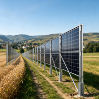 Support de panneau solaire vertical pour poteau de clôture, kit de montage de clôture solaire bifacial, système d'énergie solaire agrivoltaïque pour ferme agricole