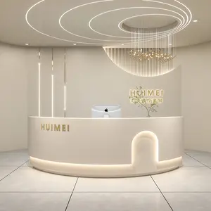 Eenvoudige En Luxe Commerciële Marmeren Moderne Kassa Tafel Bar Receptie