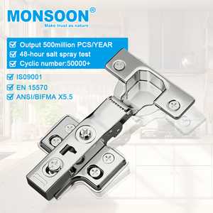 Thép Không Gỉ Đồ Nội Thất Thủy Lực Vô Hình Nhà Bếp Đầy Đủ Lớp Phủ 35Mm <span class=keywords><strong>Clip</strong></span> Trên Tủ Bản Lề Mềm Đóng Cho Tủ Phòng Ngủ - Product Image 2