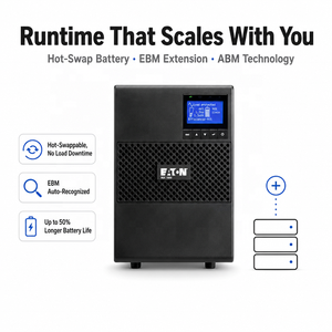 Sistema de Alimentación Ininterrumpida (<span class=keywords><strong>UPS</strong></span>) Eaton 9SX de <span class=keywords><strong>3000</strong></span> VA, 2700 W, Doble Conversión, Tipo Torre, con 8 Baterías de 12 V y 9 Ah - Product Image 4