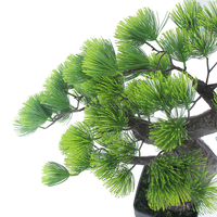 Cymys artificiels, exquis, meilleure vente, décoration pour l'extérieur, bureau, plantes de bonsaï, arbre de pin avec Pot, 5761