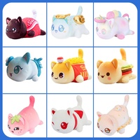 Vente chaude en peluche chat jouet poupée couette ours brodé Technique parfait oreiller doux pour enfants ODM personnalisation