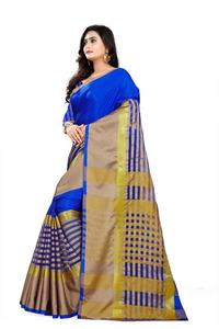 Sari de seda de algodón de diseño propio para adultos y niñas, vestido de estilo indio pakistaní, diseño especial tejido a mano - Product Image 5