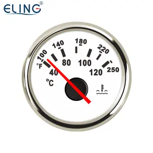 ELING 52mm מד טמפרטורת מים 40-120 תואר אוניברסלי טמפ מד חיווי 12V 24 וולט עם תאורה אחורית עבור רכב RV