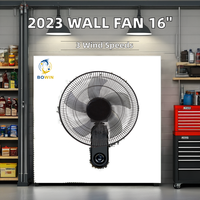Ventilateur mural électrique CA de marque premium, 16/18 pouces, avec minuterie et 5 pales