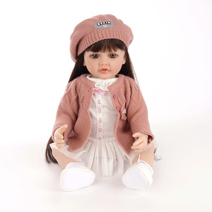 Muñeca Bebé Reborn <span class=keywords><strong>de</strong></span> Silicona Realista Hecha a Mano, 22 Pulgadas (55 cm), Juguete Suave <span class=keywords><strong>de</strong></span> Vinilo para Niña Pequeña, Cuerpo Suave Terminado, Juguete Realista para Regalo - Product Image 2