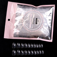 TSZS Faux ongles courts à couverture complète, transparents, ovales, produits professionnels pour salons de manucure, vente en gros, pointes d'ongles acryliques rondes