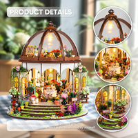 Kit de maison miniature DIY ODM 2025, nouvelle villa suspendue Sky Garden avec éclairage LED, bois, métal, plastique, papier, jouet à l'échelle 1:32