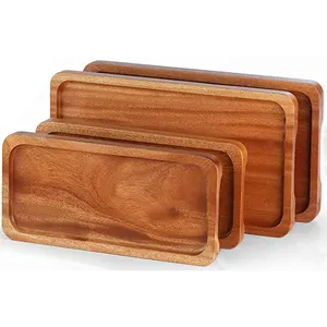 Custom wooden rectangular trays and plates